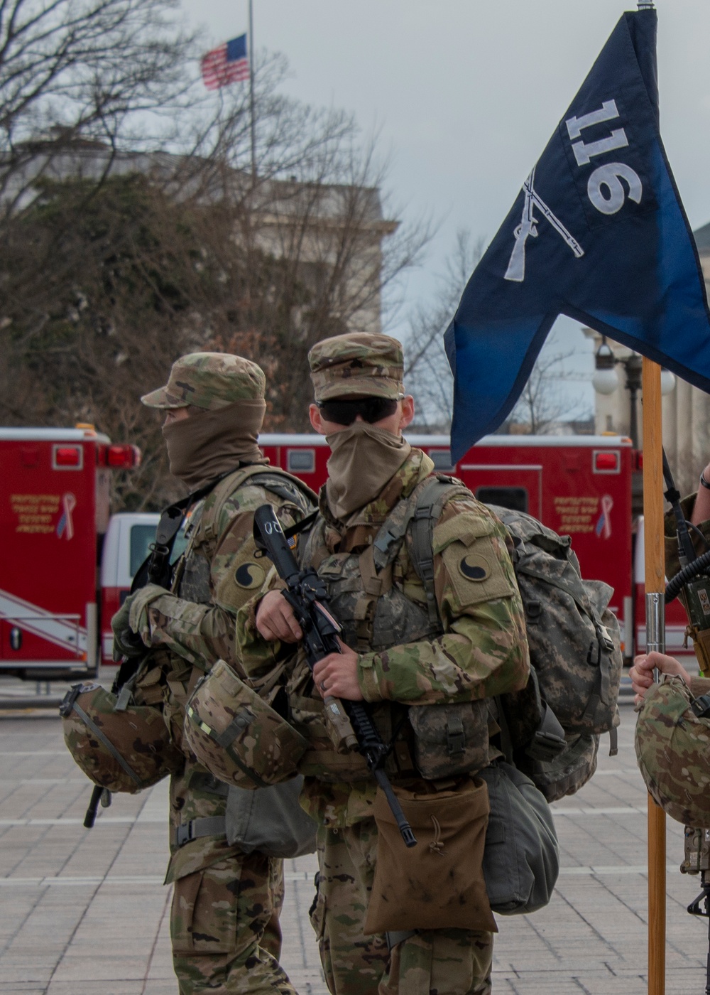 1-116th Soldiers stand guard in Washington, D.C.