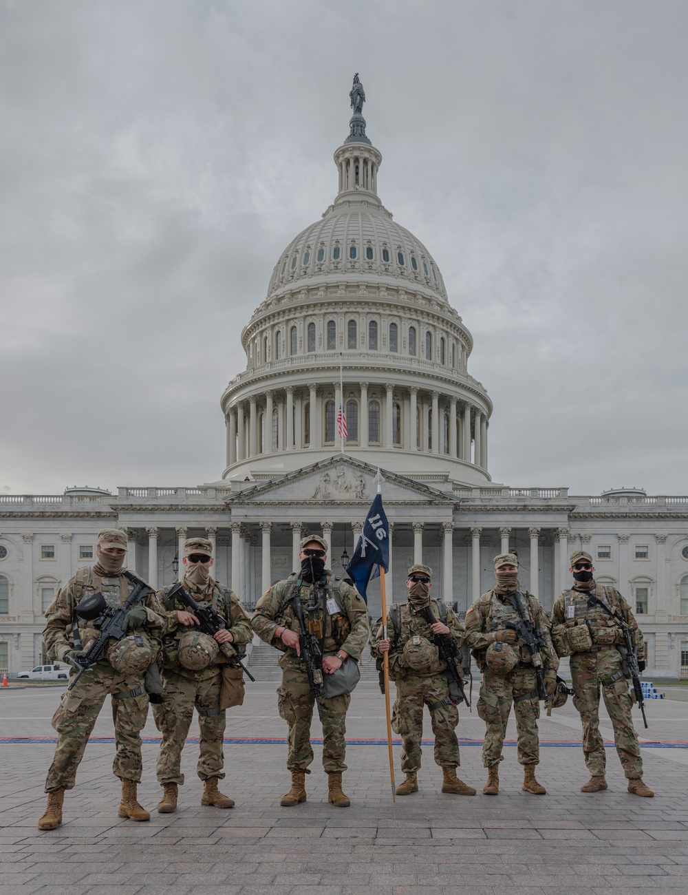 1-116th Soldiers stand guard in Washington, D.C.