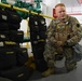 U.S. Army Staff Sgt. Elliott Smith, a combat medic specialist, describes his role during an emergency, in Washington, D.C., Jan. 12, 2021