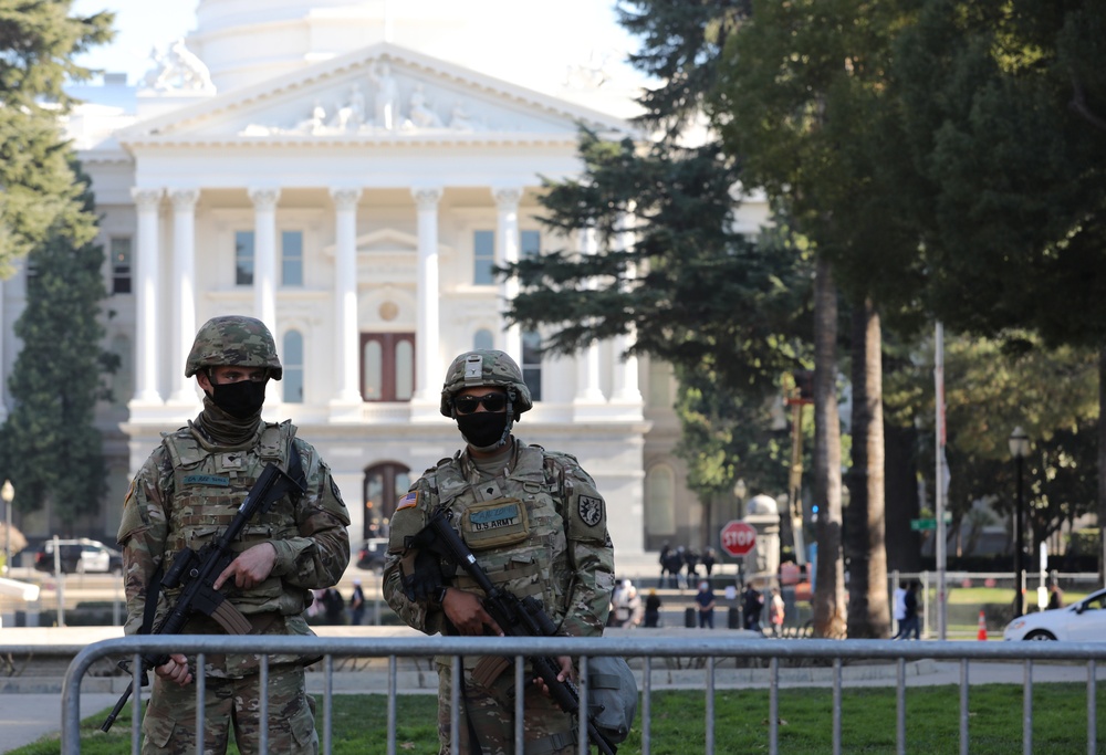 Cal Guard security forces at California state Capitol