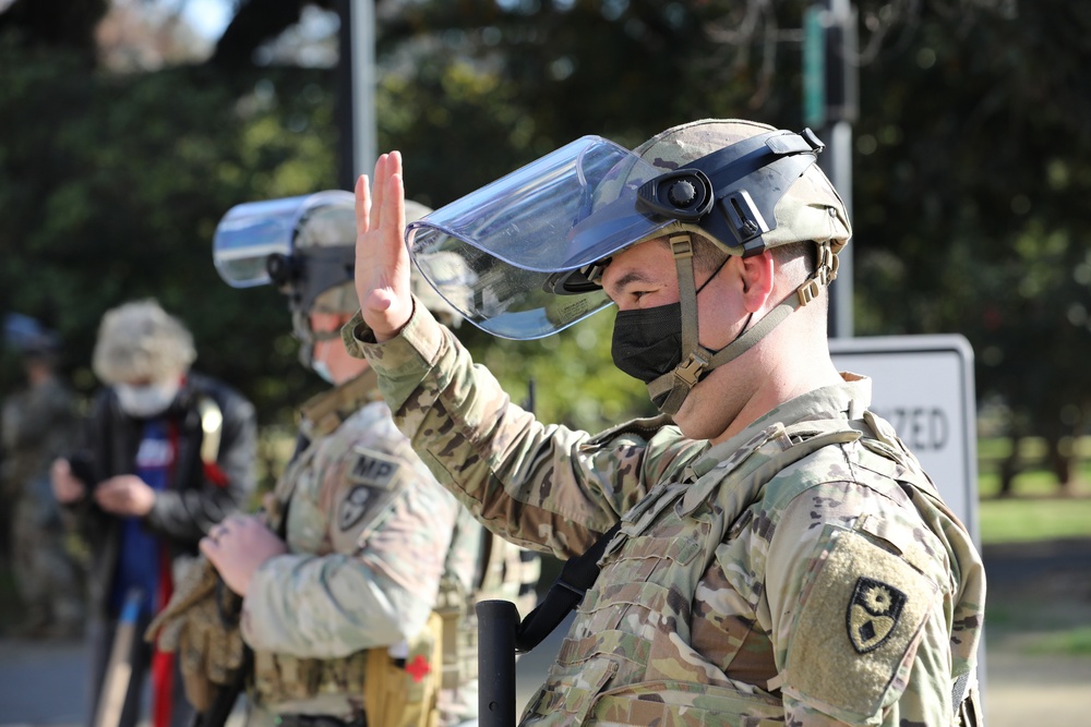 Cal Guard security forces at California state Capitol