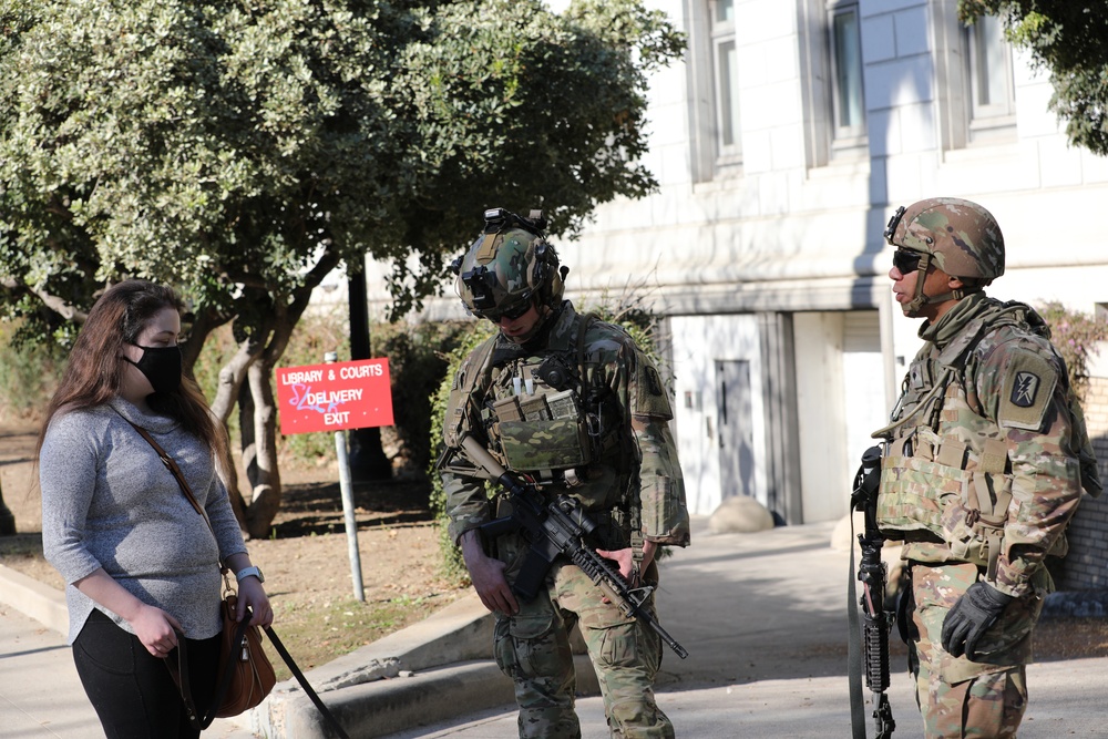 Cal Guard security forces at California state Capitol