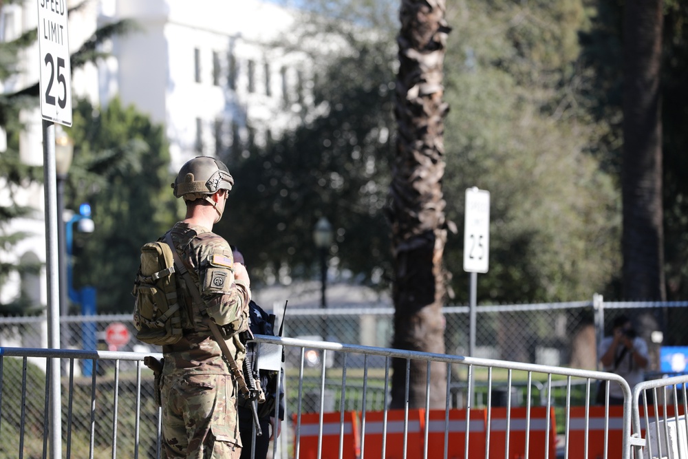 Cal Guard security forces at California state Capitol