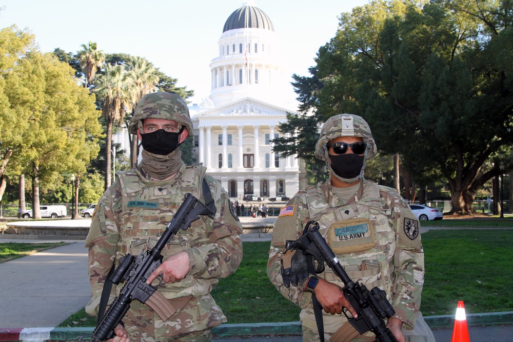 Cal Guard security forces at California state Capitol