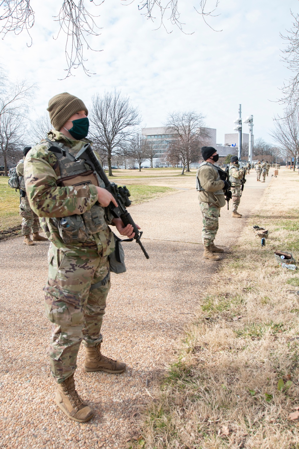 1-111th FA Soldiers stand guard in Washington, D.C.