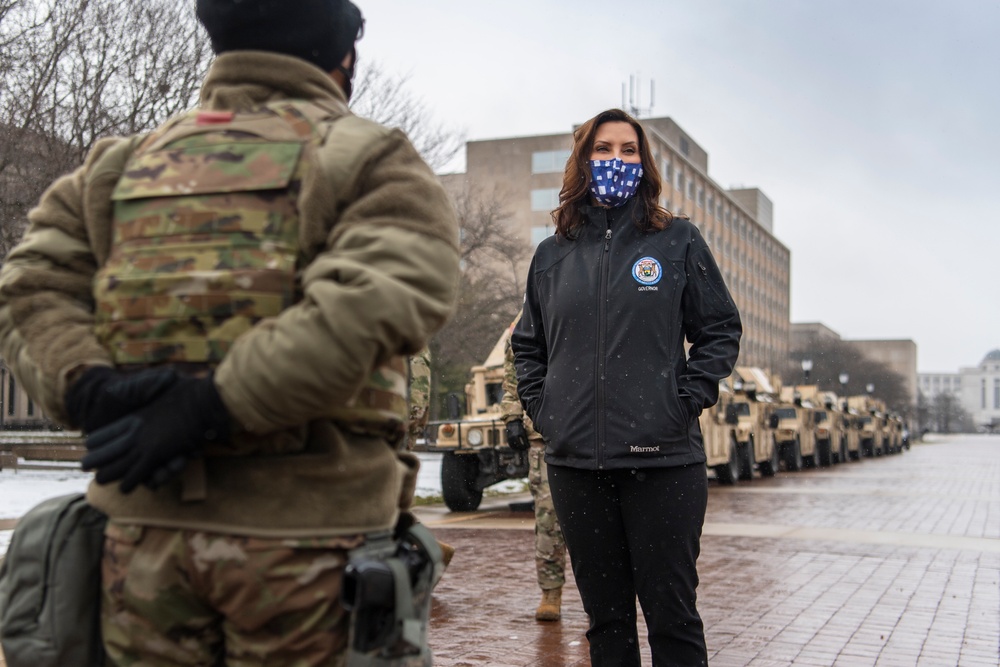 Governor Whitmer activates Michigan National Guard to ensure peace in Lansing.