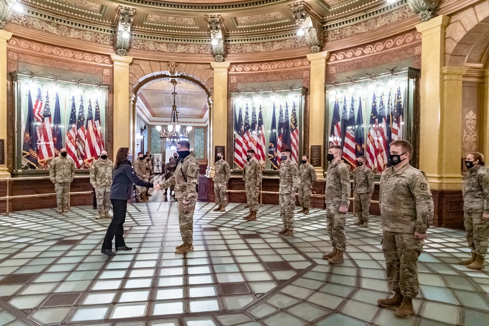 Governor Whitmer activates Michigan National Guard to ensure peace in Lansing.