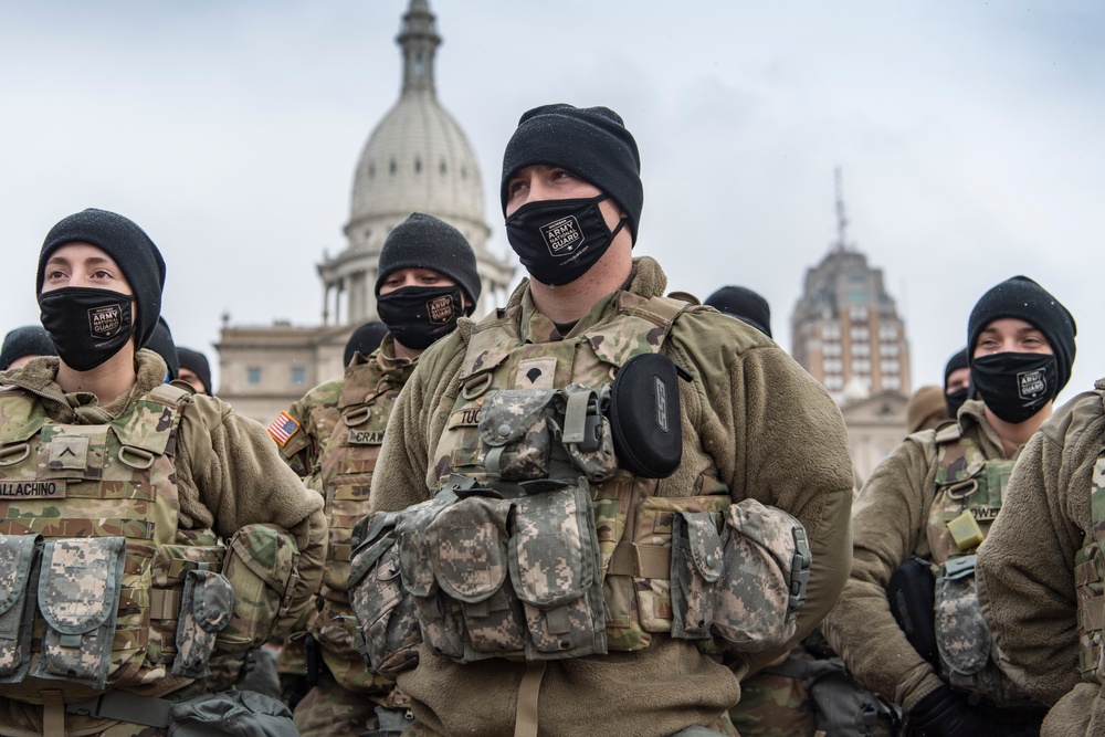 Governor Whitmer activates Michigan National Guard to ensure peace in Lansing.