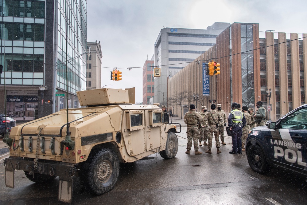 Governor Whitmer activates Michigan National Guard to ensure peace in Lansing.