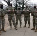 U.S. Soldiers with 933rd Military Police Company, Illinois National Guard, pose for a photo at Lincoln Park in Washington, D.C., Jan. 18, 2021