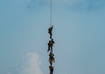 U.S. and French service members observe the Institut des hautes Études de Defense Nationale (IHEDN)
