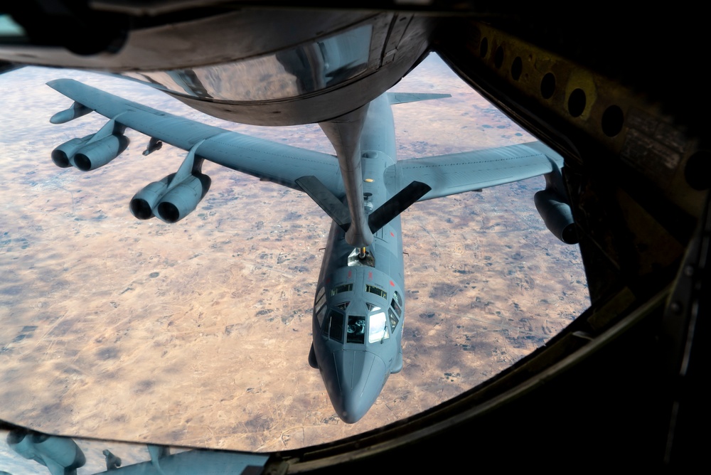 B-52 Stratofortress flies over U.S. Central Command