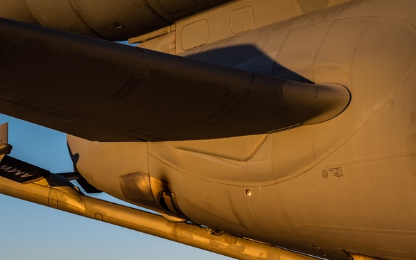 KC-10 provides fuel to E-3, F-15s