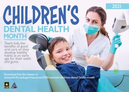 Children's Dental Health Month graphic