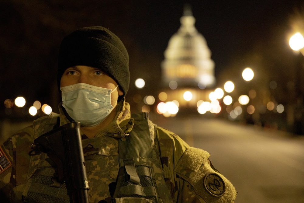 New York National Guard Provides Night Security in Washington D.C.