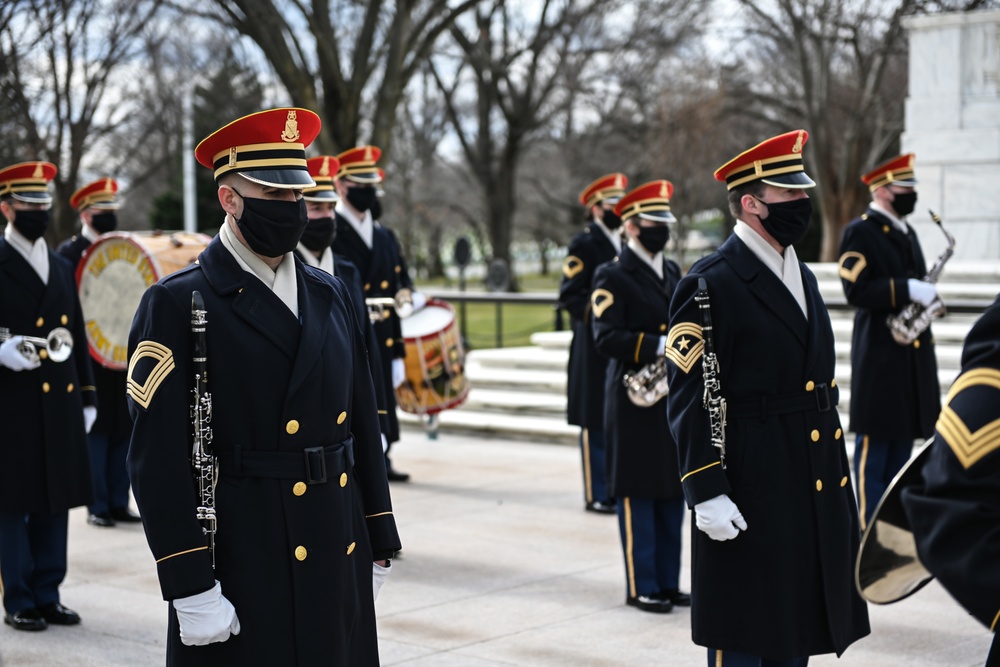 Wreath laying ceremony rehearsal