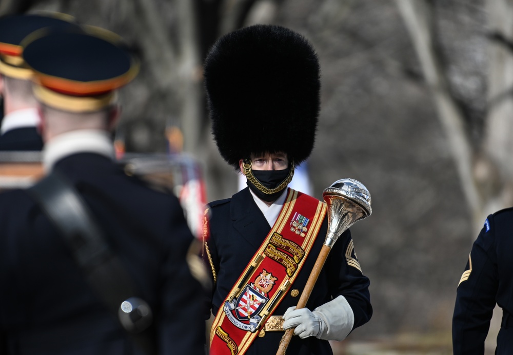 Wreath laying ceremony rehearsal