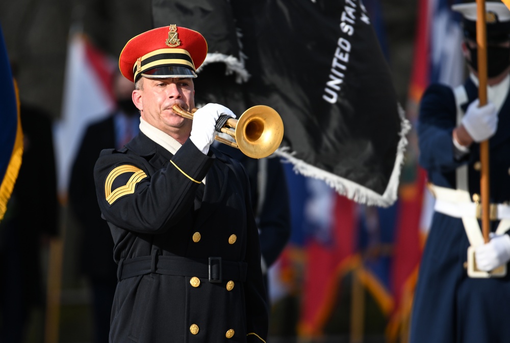 Wreath laying ceremony rehearsal