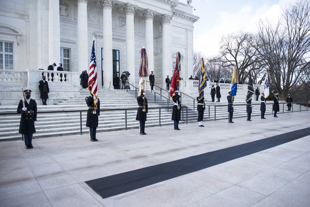 Wreath laying ceremony rehearsal