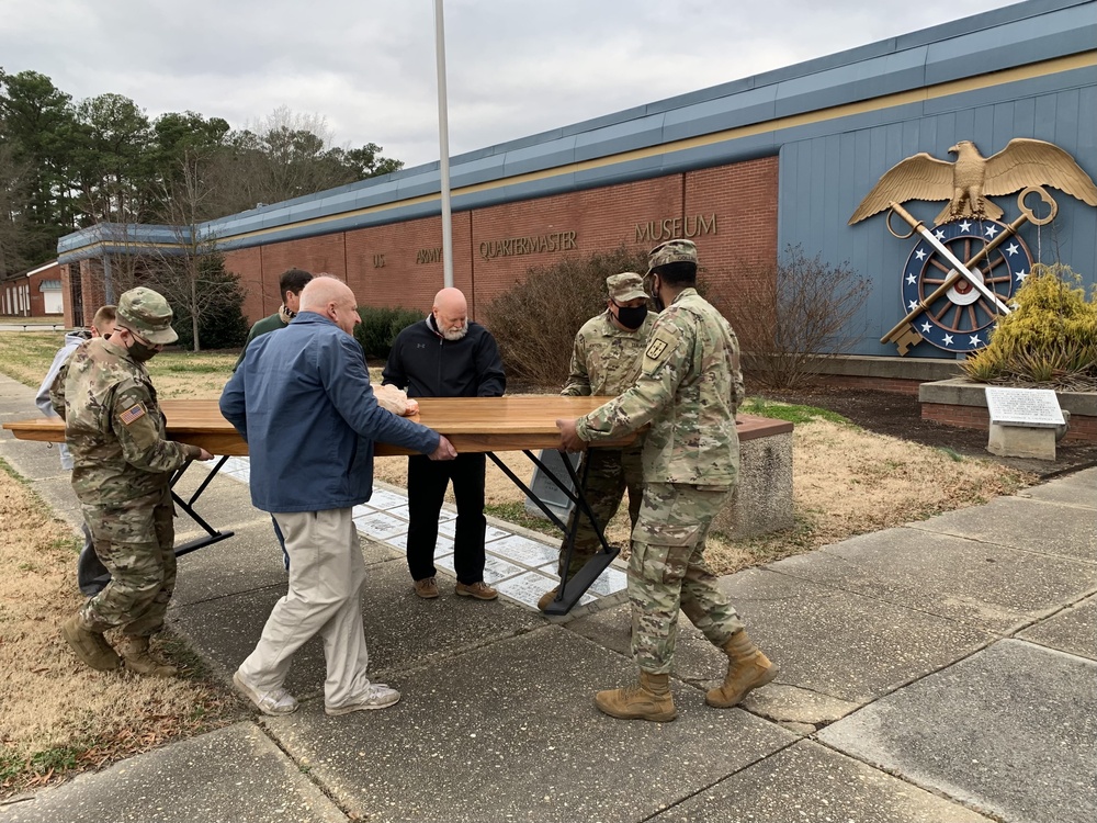 Volunteer discovers, restores World War II-era mess hall furniture