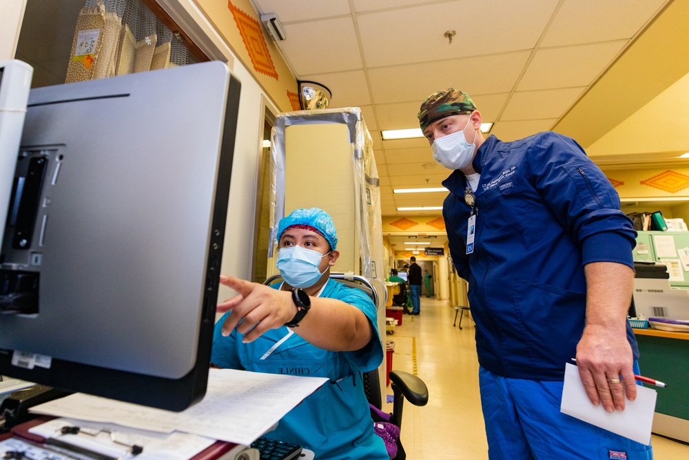 U.S. Navy Rapid Rural Response team works alongside Chinle Comprehensive Health Care Facility medical personnel
