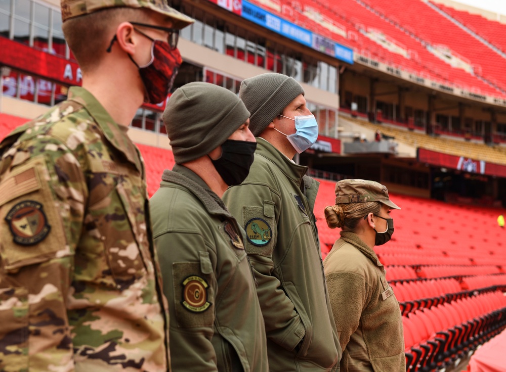 B-2 Spirit performs at 2021 AFC Divisional Playoffs