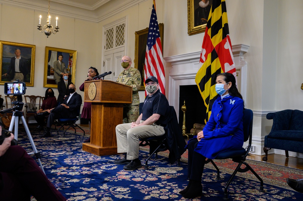 Maryland governor, state leaders receive COVID-19 vaccine