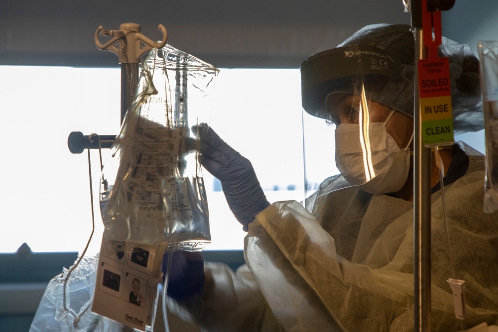 U.S. Air Force medical personnel work alongside Adventist Health Lodi Memorial hospital staff