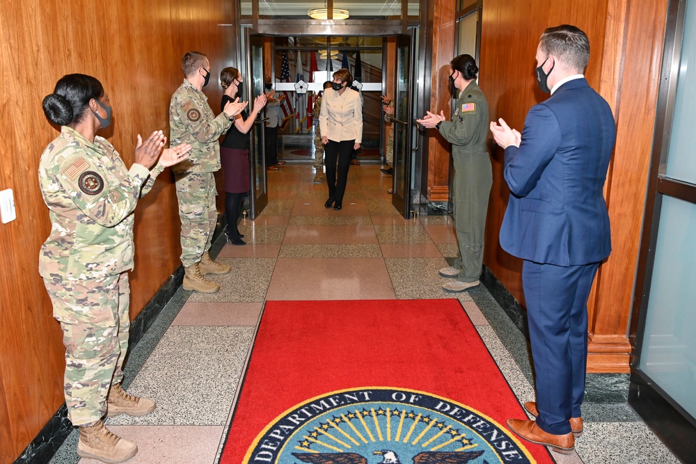SecAF Barrett Clap Out