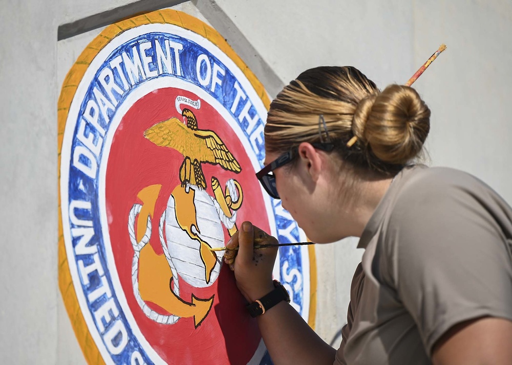 Airmen restore U.S. military branches shields
