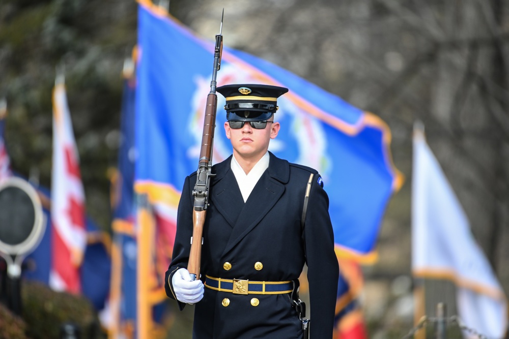 Wreath-laying ceremony rehearsal