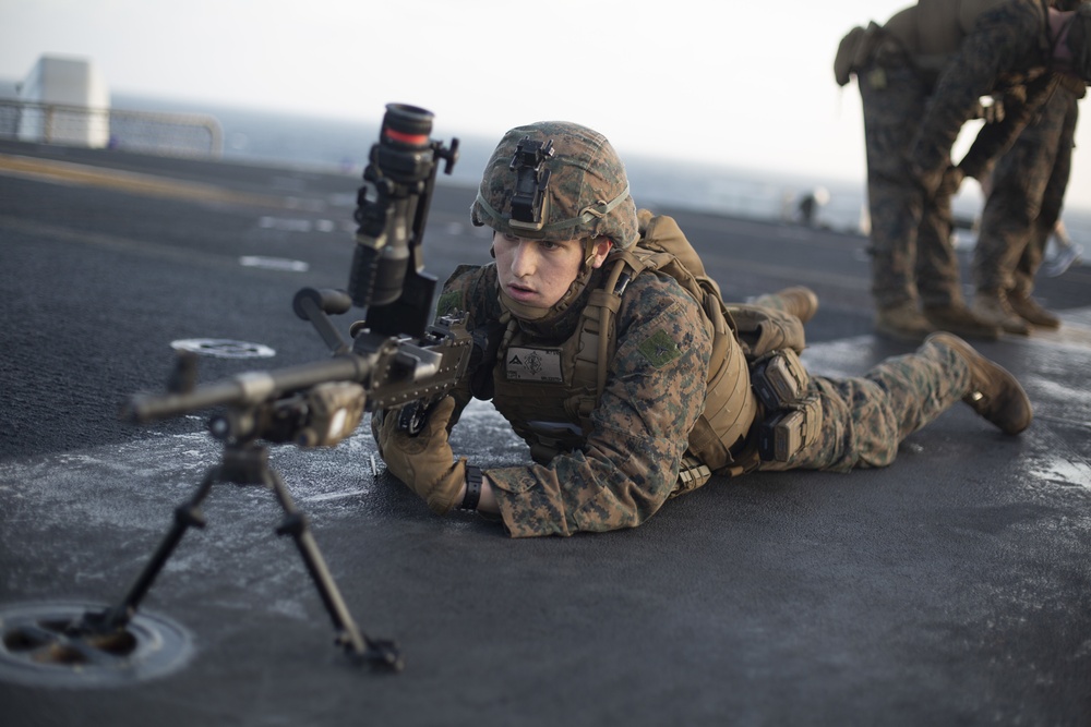 BLT 1/4 Marines compete in squad competition aboard USS Makin Island