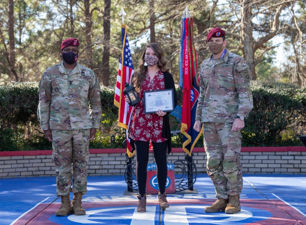 82nd Airborne Division Volunteer of the Quarter Ceremony