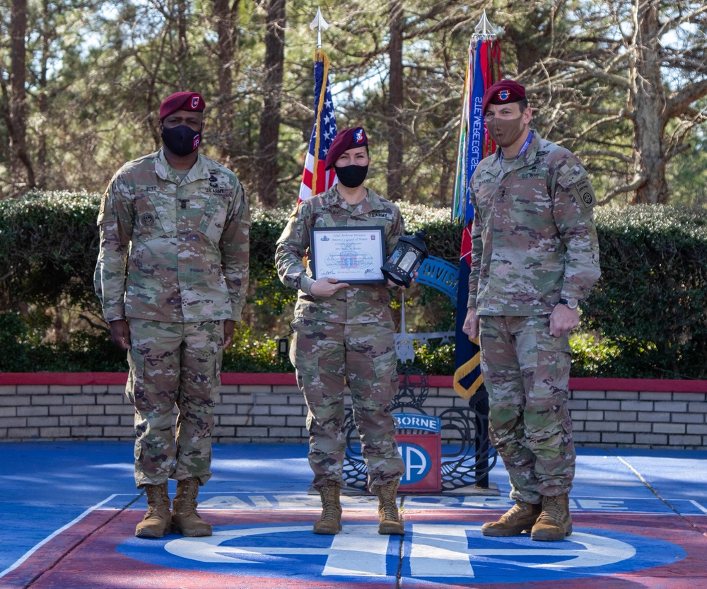 82nd Airborne Division Volunteer of the Quarter Ceremony