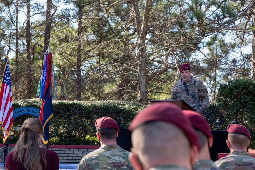 82nd Airborne Division Volunteer of the Quarter Ceremony