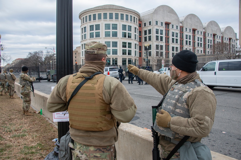 1710th TC Soldiers stand guard in Washington, D.C.