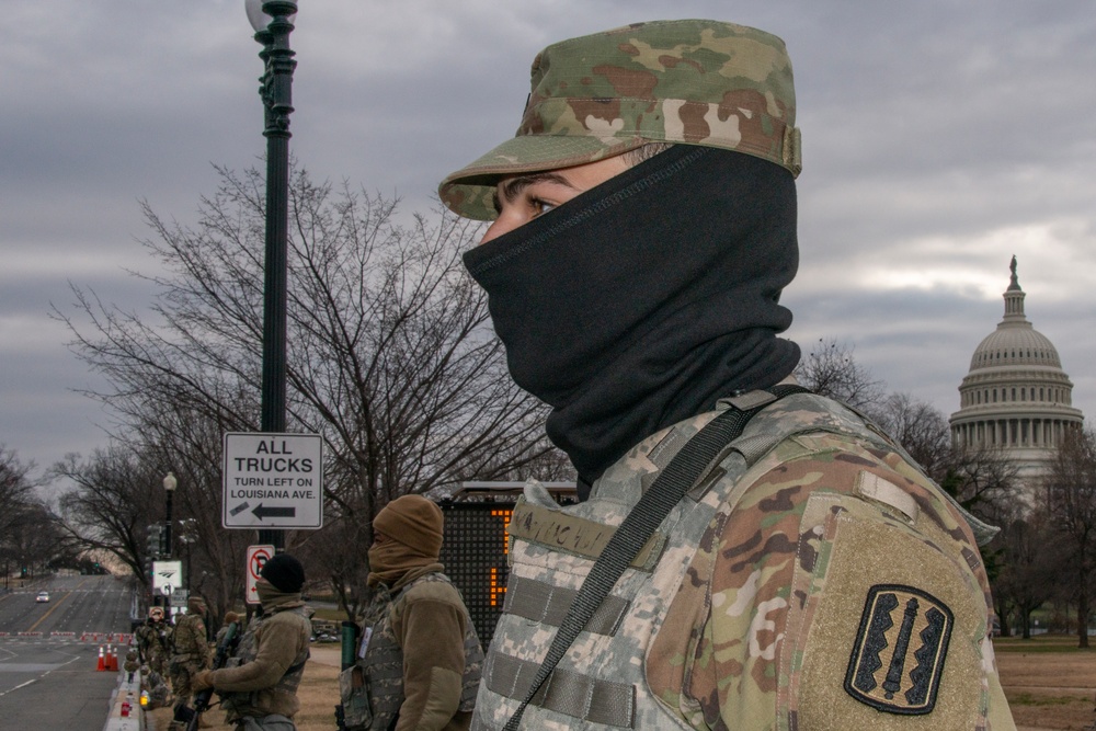 1710th TC Soldiers stand guard in Washington, D.C.