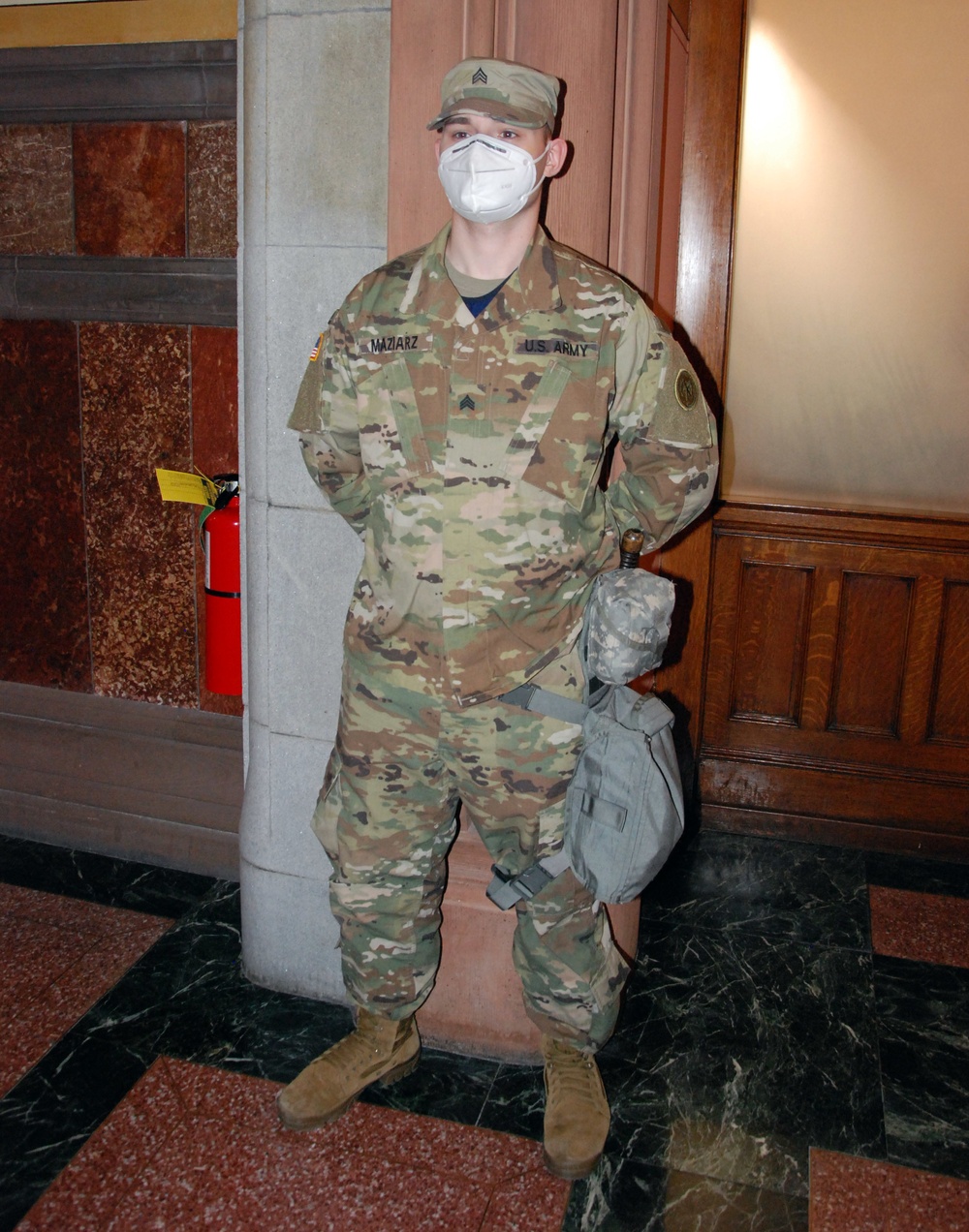 New York National Guard Soldiers protect New York State Capitol