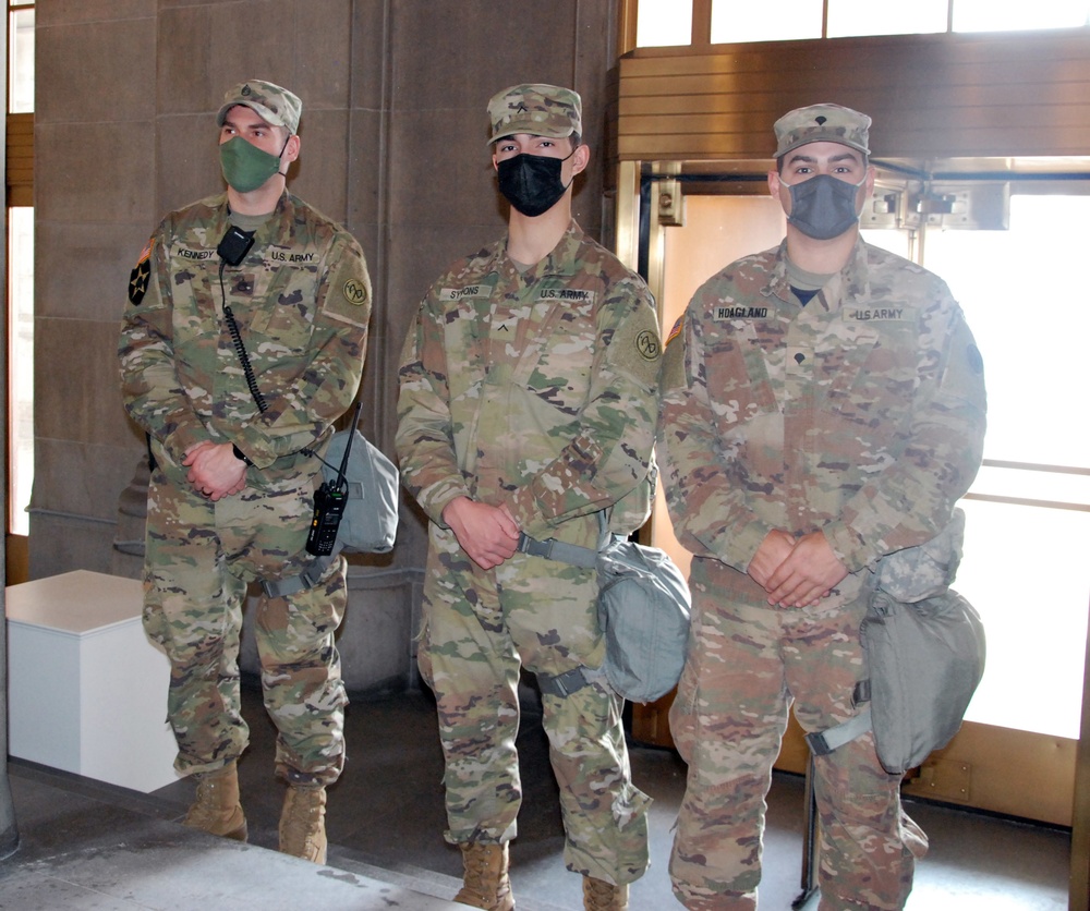 New York National Guard Soldiers protect New York State Capitol