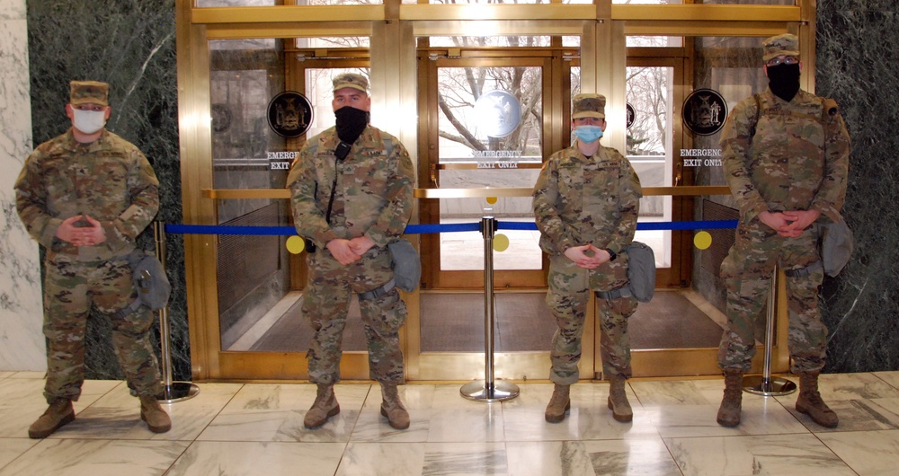 New York National Guard Soldiers protect New York State Capitol