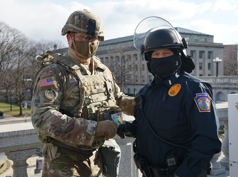 Pa. National Guard helps guard state capitol during inauguration