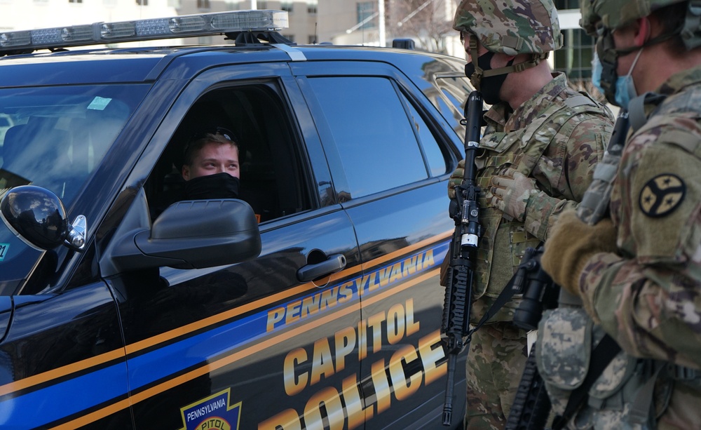 Pa. National Guard helps guard state capitol during inauguration