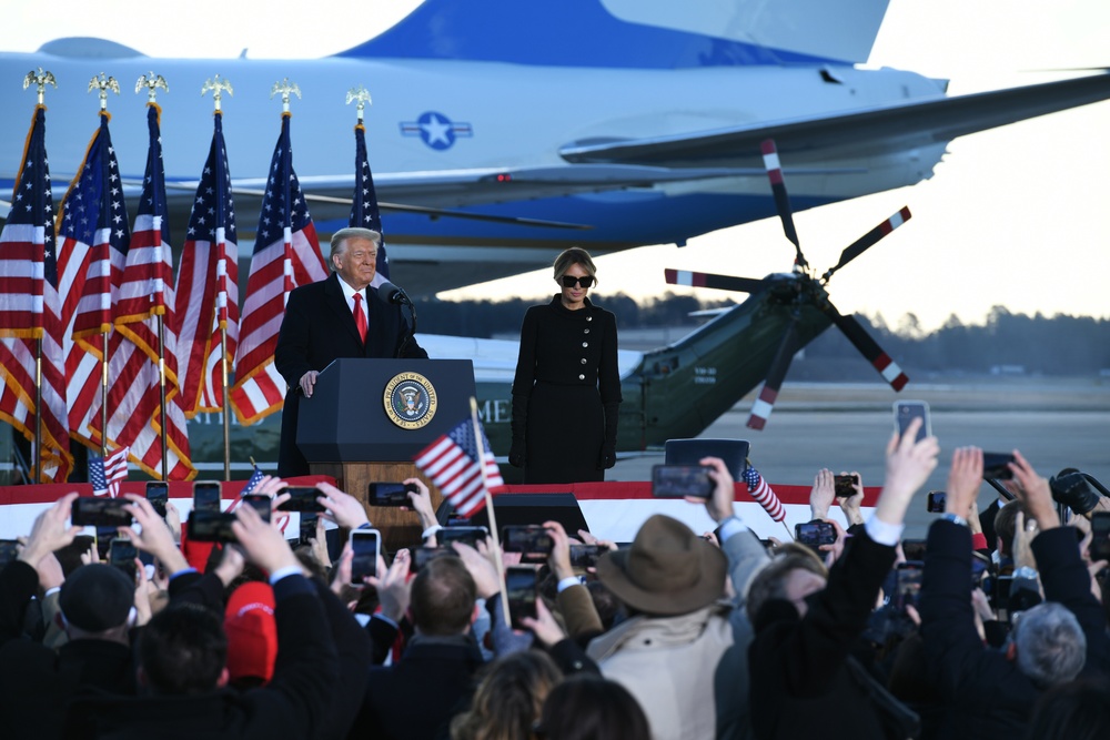 President Trump Departure at Joint Base Andrews