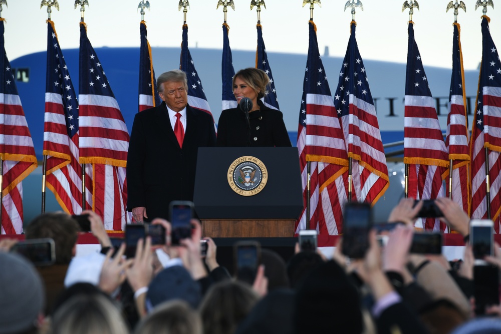 President Trump Departure at Joint Base Andrews