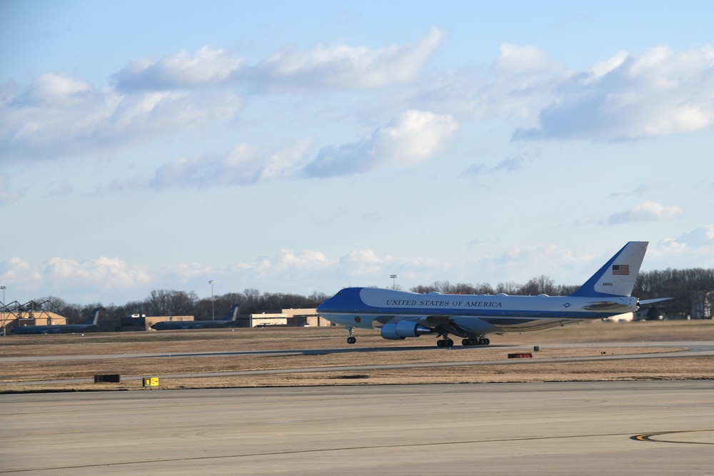 President Trump Departure at Joint Base Andrews