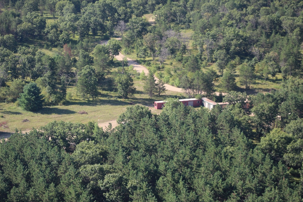 Aerial views of Fort McCoy training areas