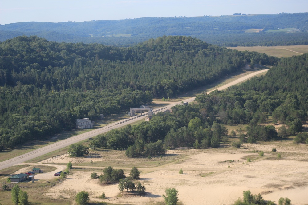 Aerial views of Fort McCoy training areas