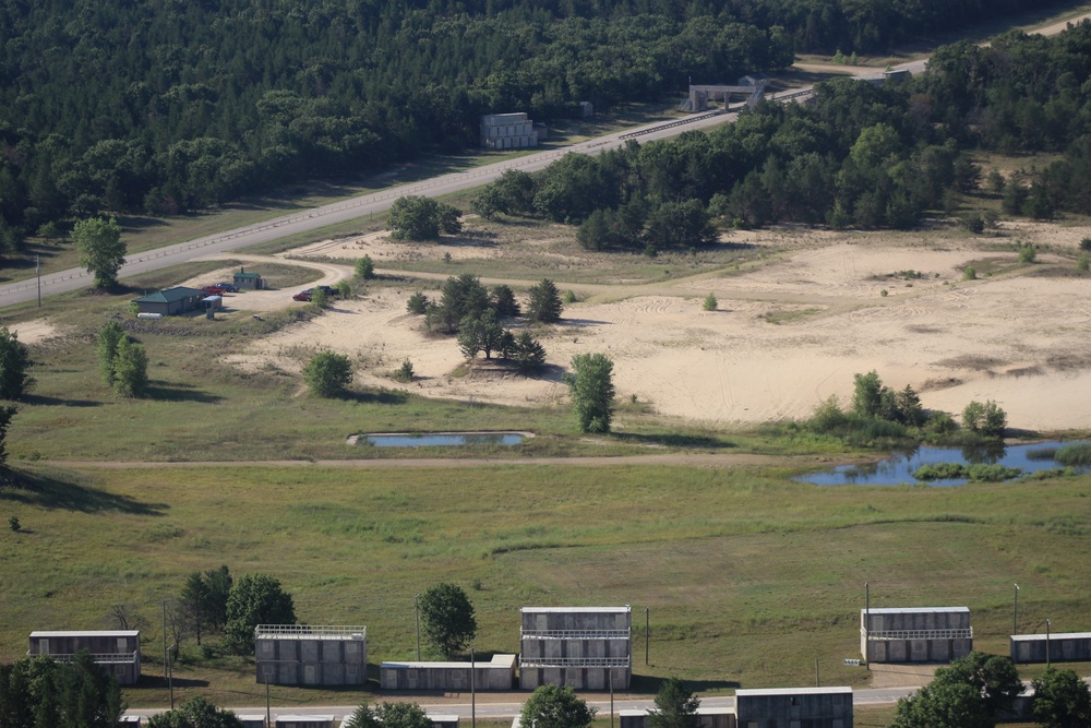 Aerial views of Fort McCoy training areas