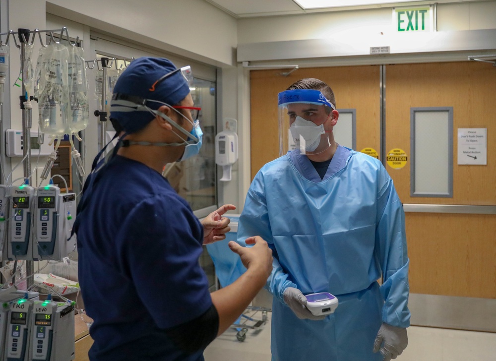 Army medics assist California hospital