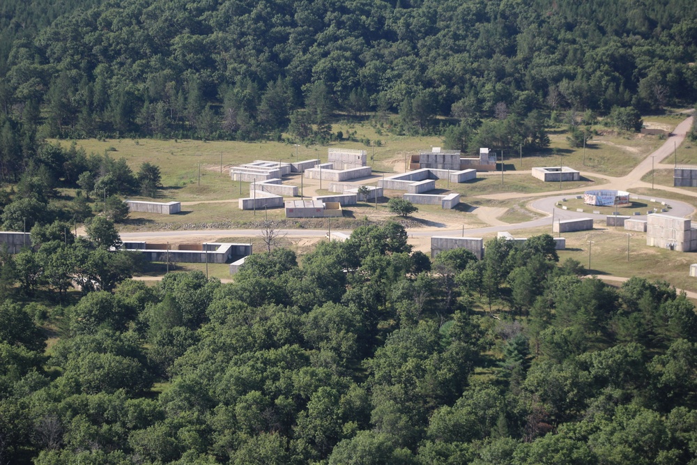 Aerial views of Fort McCoy training areas